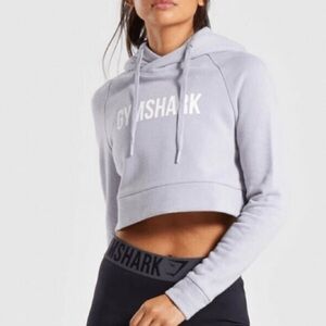 GymShark “Cropped Crest Hoodie” Light Purple Cropped Hoodie